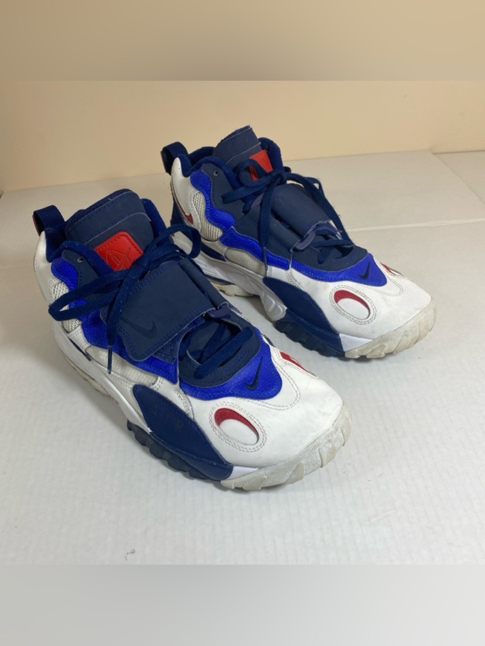 Nike Air Max Speed Turf White Blue Red New York Giants BV1165-100 Mens Size 10.5